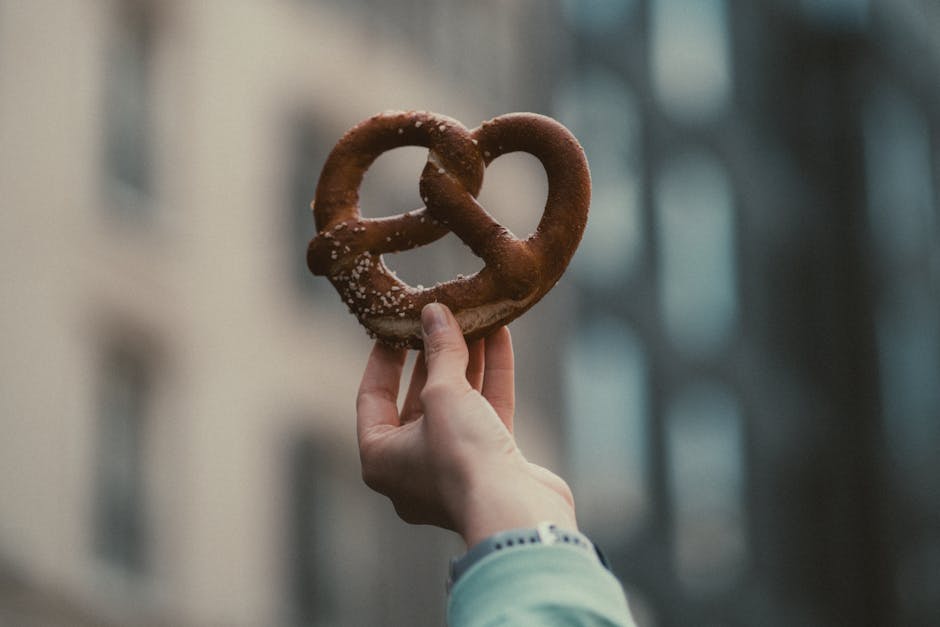 Pretzelbrød med havsalt