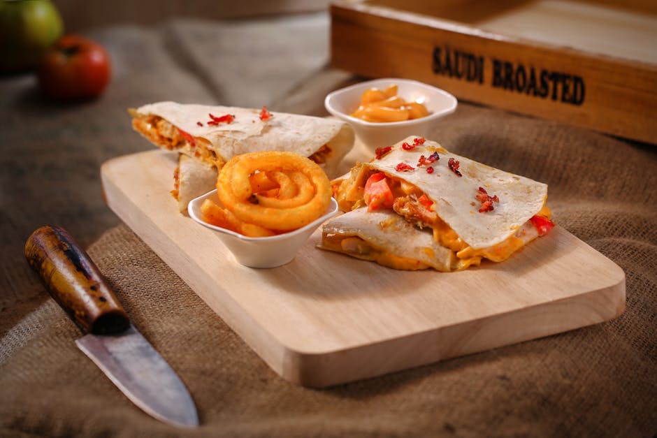 Kylling-, chili- og ostequasadillas