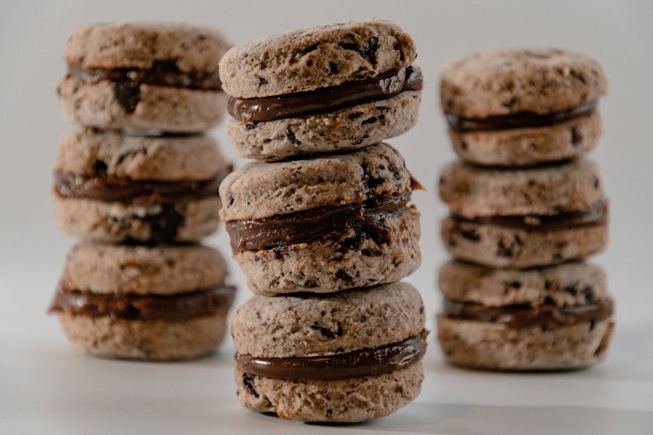Fylte pretzelkjeks med sjokolade og kanel