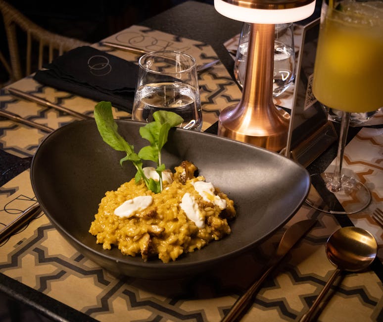 Vill-sopp og gresskarrisotto