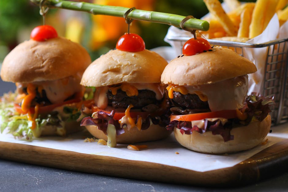Saftige sliders med bacon og gorgonzola