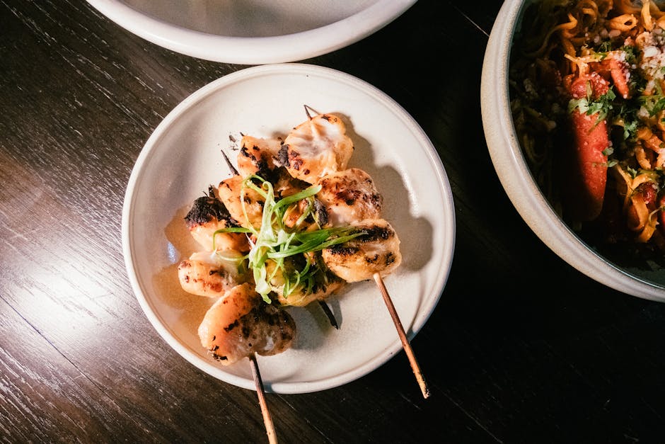 Kyllingyakitori med vårløk og teriyakisaus