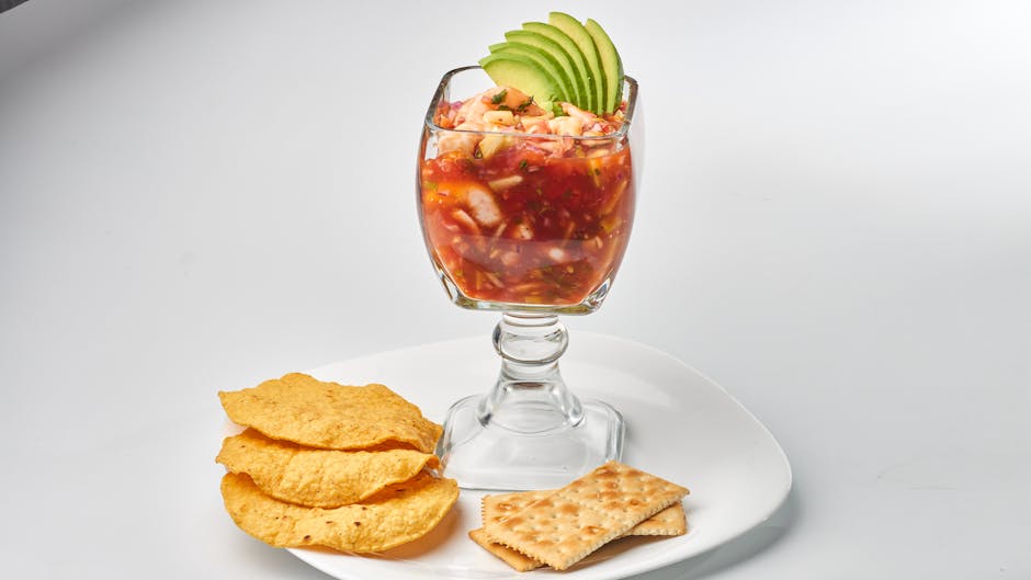 Ceviche med kveite og sprø tortillachips