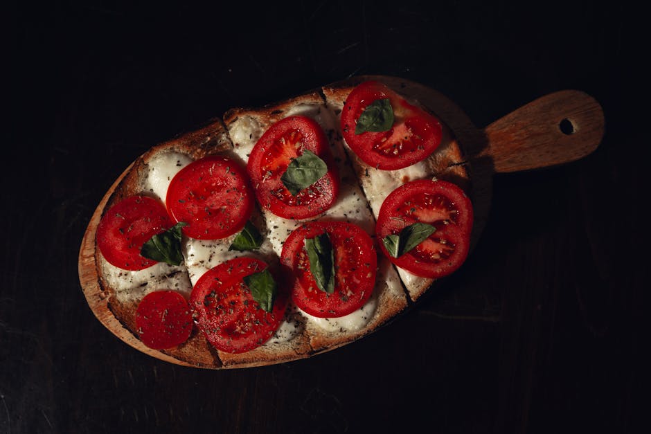 Caprese pitabrød med tomat og mozzarella