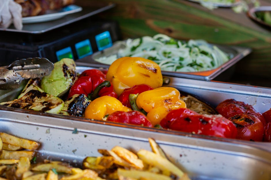 Ristet paprikasalat med basilikum