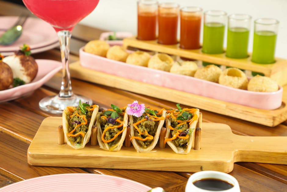 Indiske kyllingtaco med naan