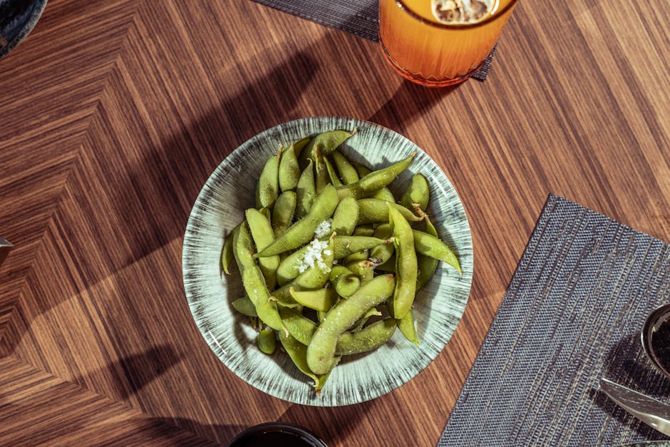 Edamame med hjemmelaget XO-saus