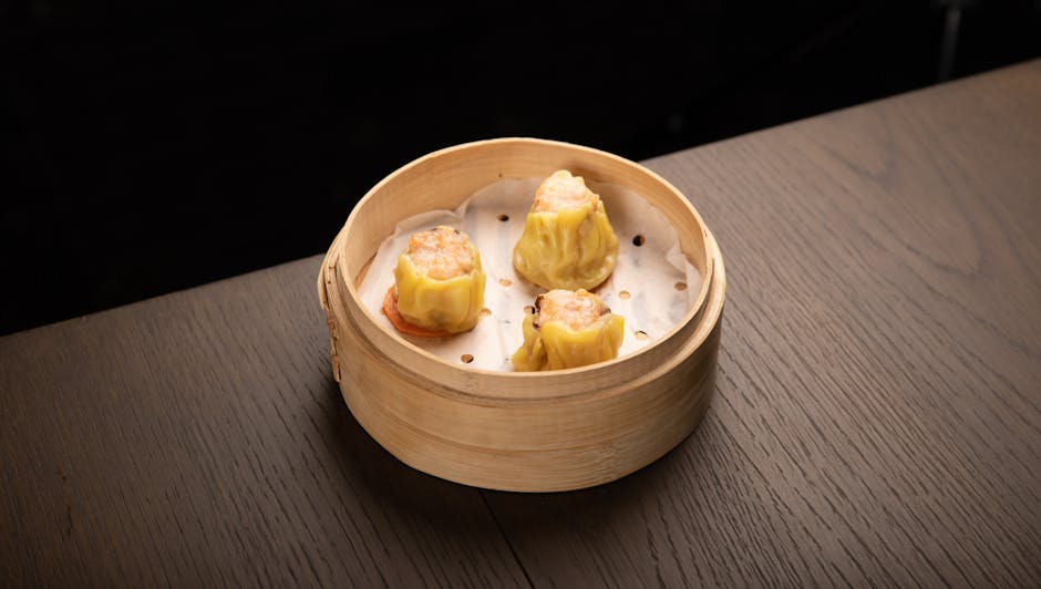 Shanghai Sticky Rice Siu Mai (klebrig ris-dumplings)