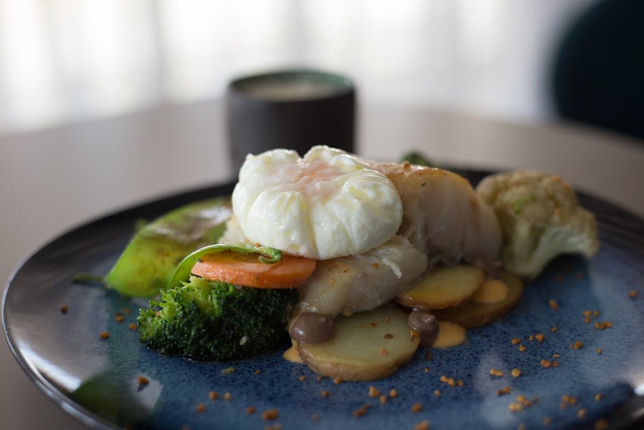 Steinbitloin med grønnsaksragout