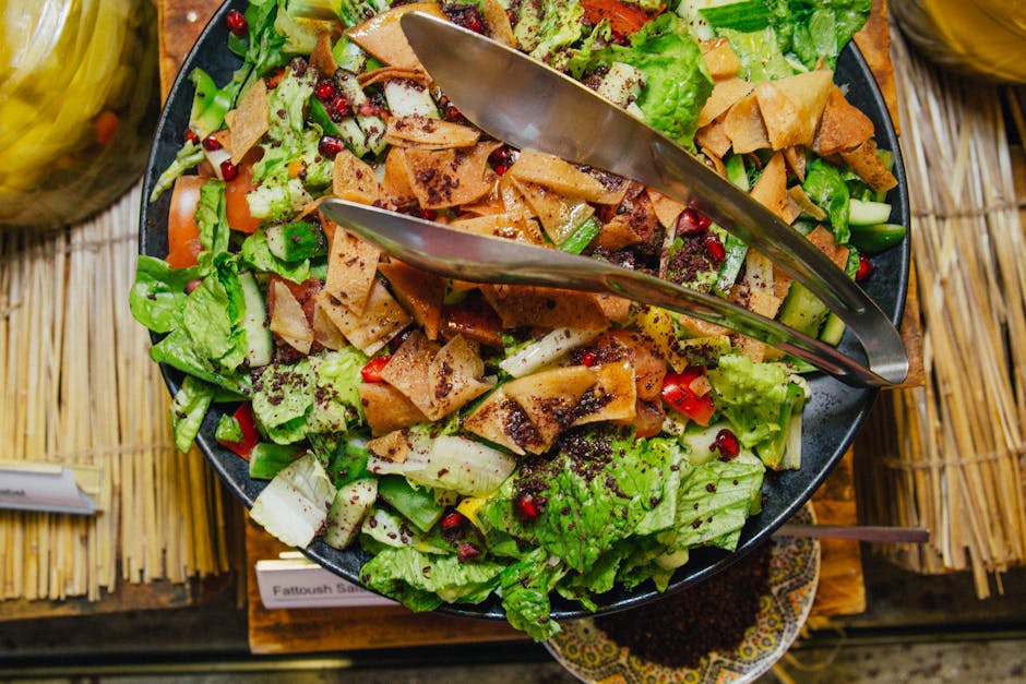 Fattoush-inspirert salat med bulgur