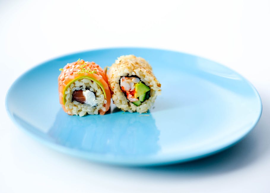 Asiatiske lakseruller med avokadomajones