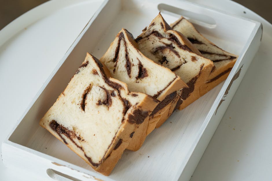 Marmorert bananbrød med sjokolade