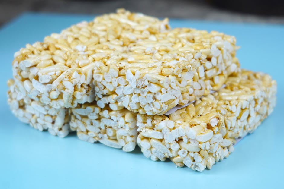 Sprø riskaker med puffet hirse og marshmallow