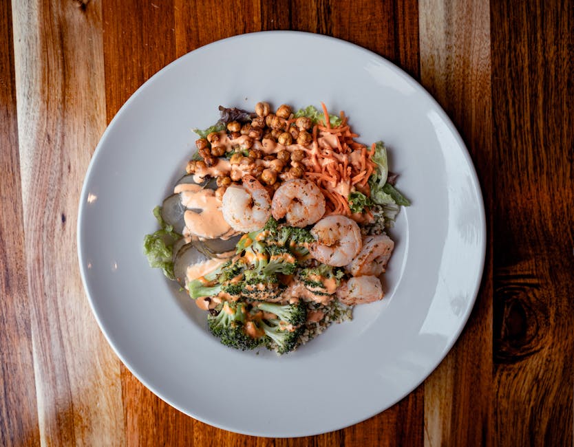 Hvitløksreker og kikerter fra ovnen