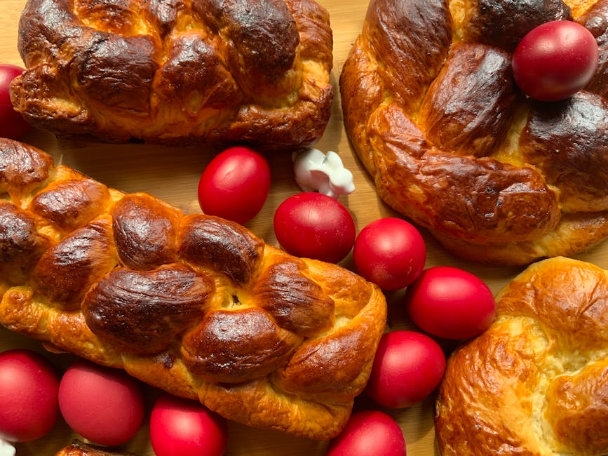 Tradisjonelt gresk påskebrød (Tsoureki)