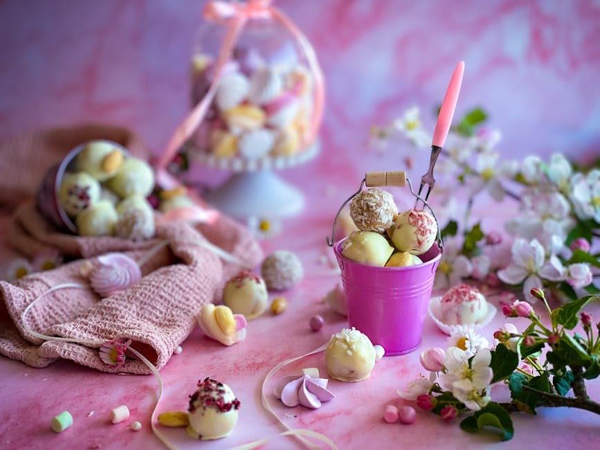 Marengs-lollipops med hvit sjokoladefyll