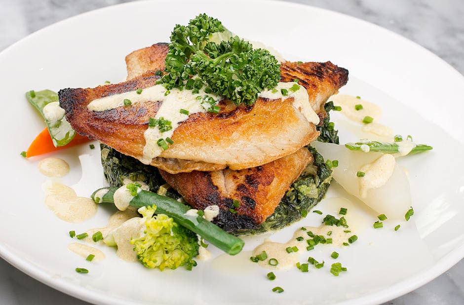 Stekt sjøtunge med kremet gressløksaus