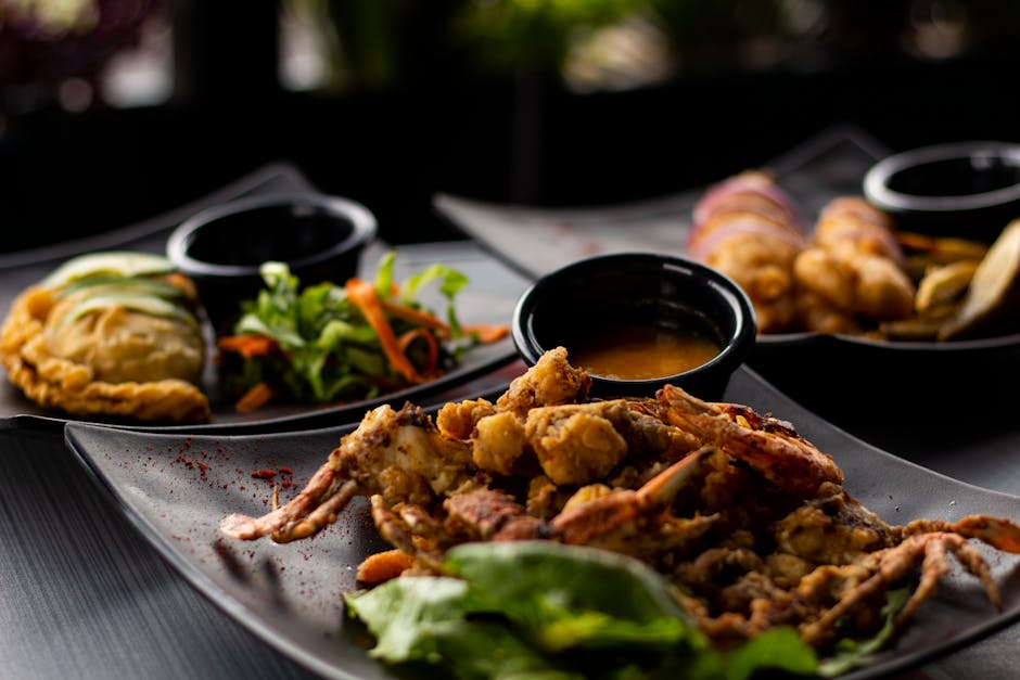 Sprø fritert bløtskjellkrabbe