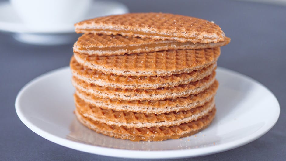Stroopwafel med hjemmelaget karamellsaus