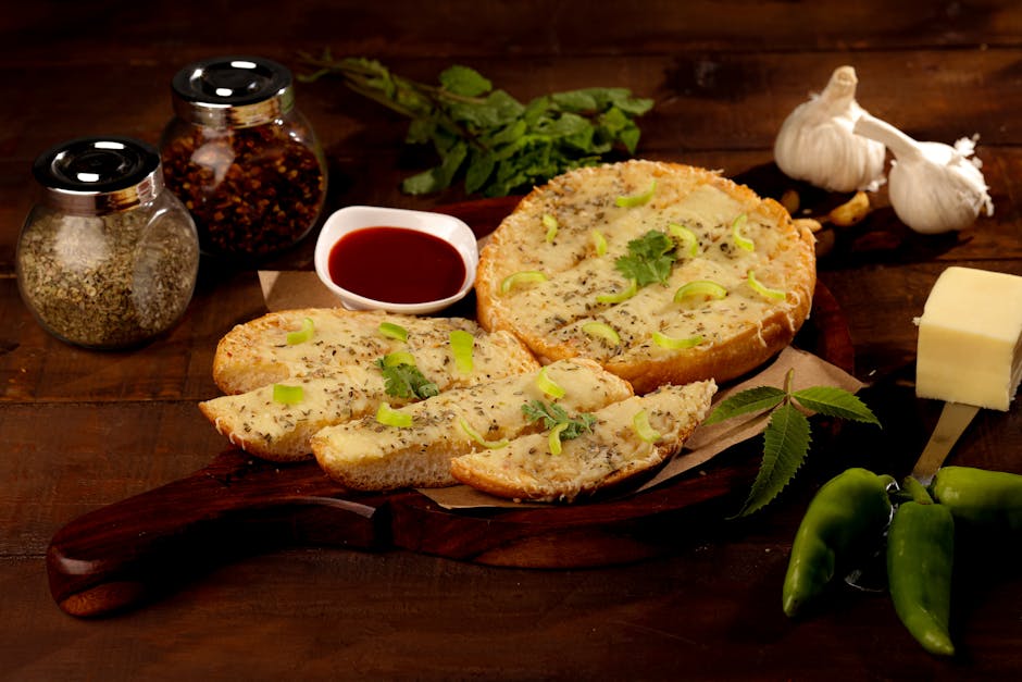 Baguette med hvitløk- og persillesmør