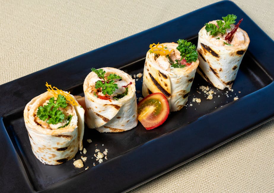 Spiralinnbakte grønnsakstortillas med basilikummayonnaise