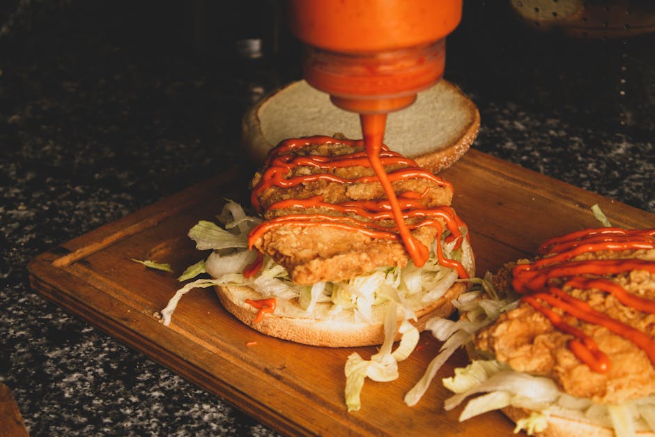 Friterte kyllingsmørbrød med purreløk