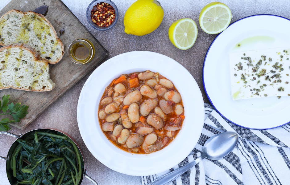 Kalkun Robinson med spinat og bønner