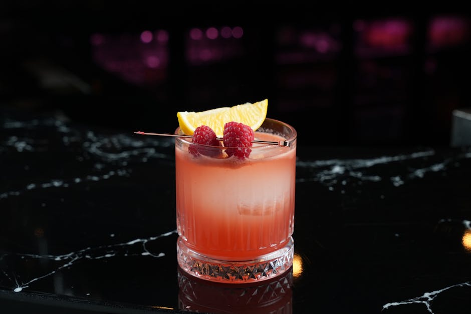 Peanøttsmør og bringebær cocktail