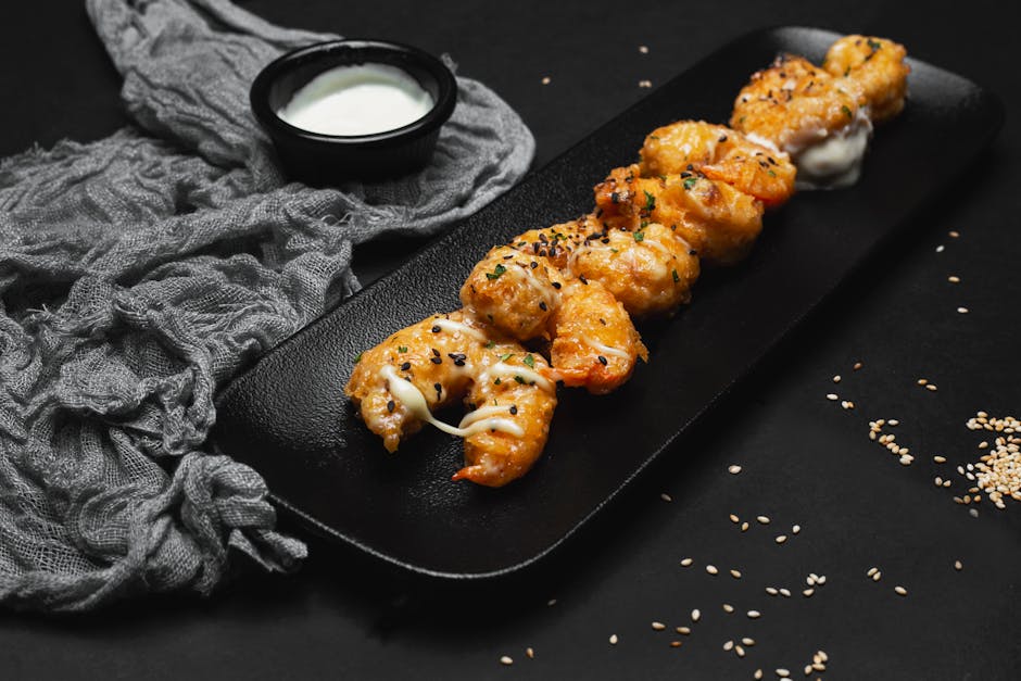 Sprø vårruller med reker og krydret aioli