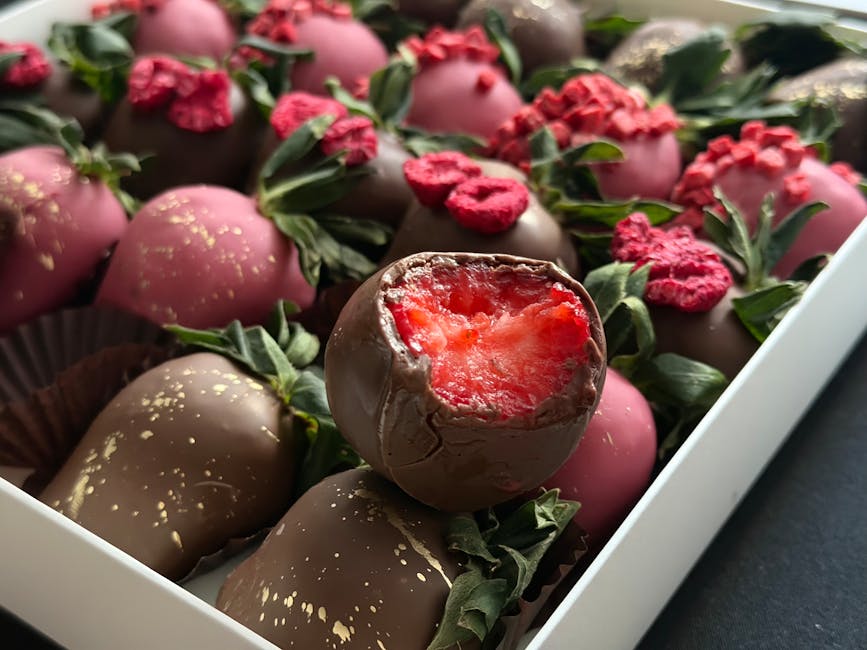 Sjokolade- og bringebærtrøfler med likør