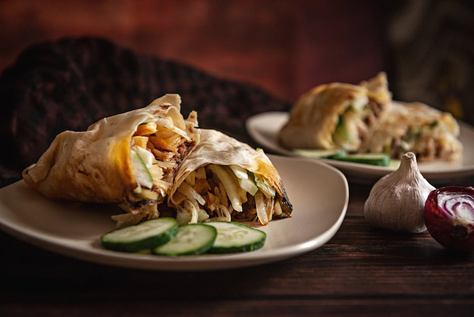 Tortillastabel med karamellisert løk og hvitløk