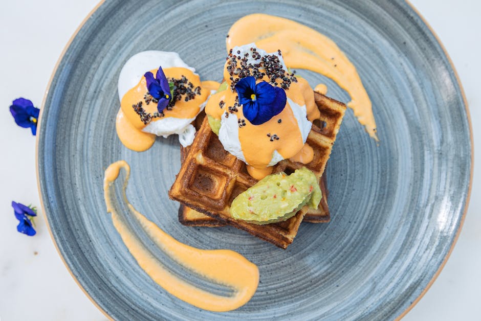 Fiberrike vafler med pannekakemiks