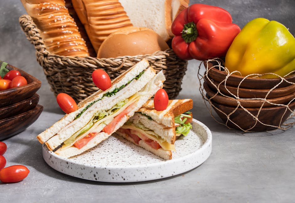 Frittata-sandwich med paprika og ost