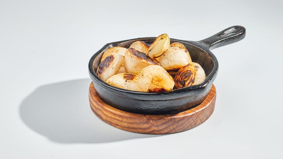 Ovnsbakt rødløk med balsamico og honning