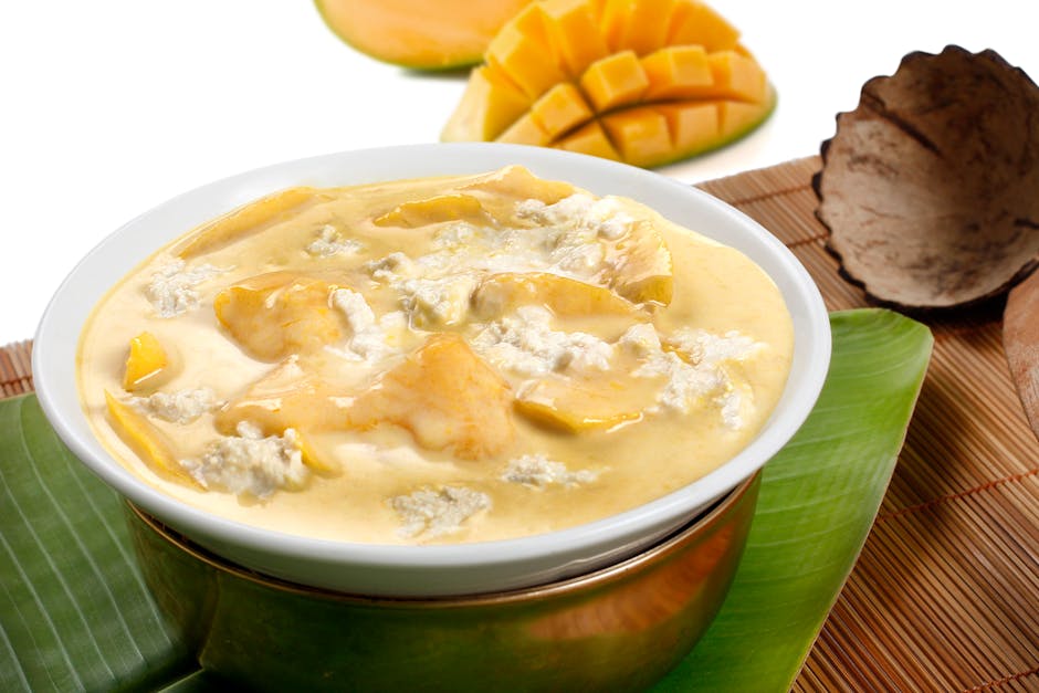 Søt ris med mango og kokoskrem