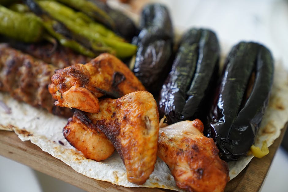 Kylling- og auberginepita med ovnsbakt paprika