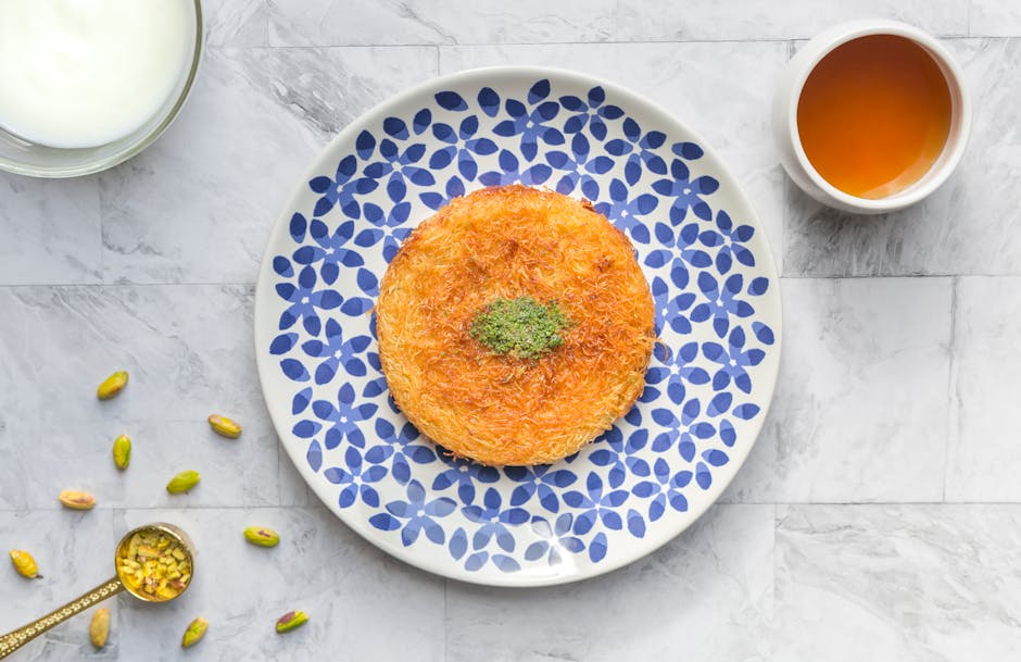 Kanafa med ost og sirup