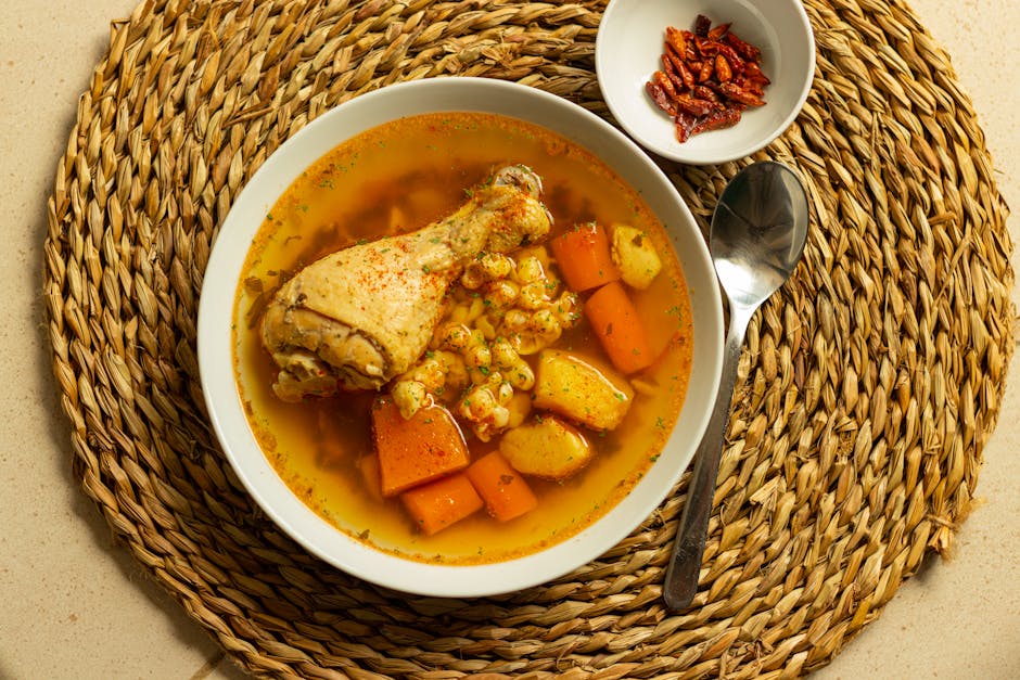 Kremet kyllingsuppe med grønnsaker