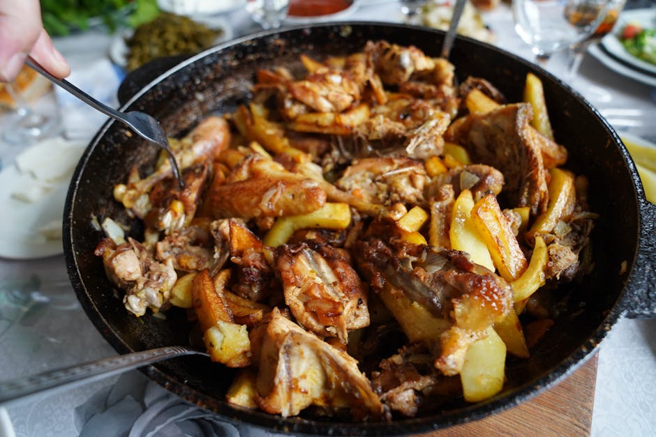 Bestemors kylling med poteter i saus