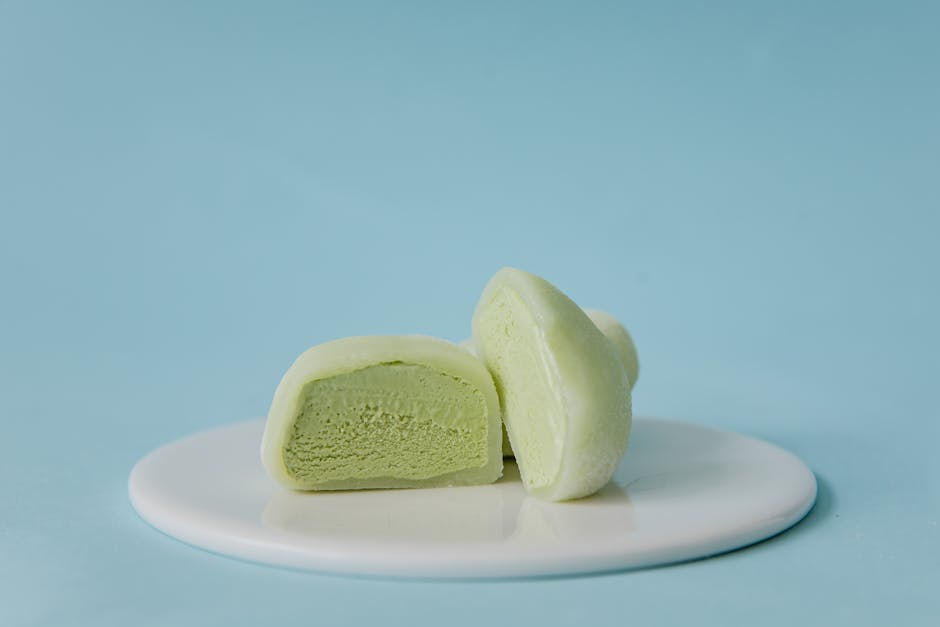 Grønn te-iskrem med matcha