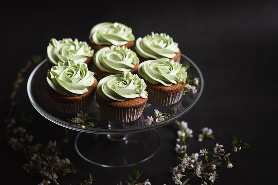 Saftige pistasjcupcakes