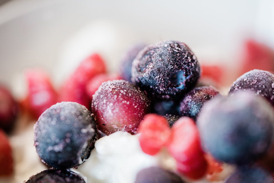 Frosne druer med krem