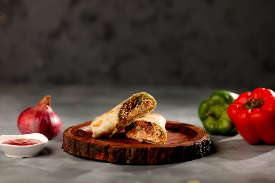 Burritos med kikerter og grønnsaker