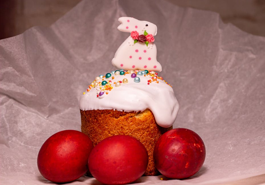 Påskekake formet som en kaninbakside