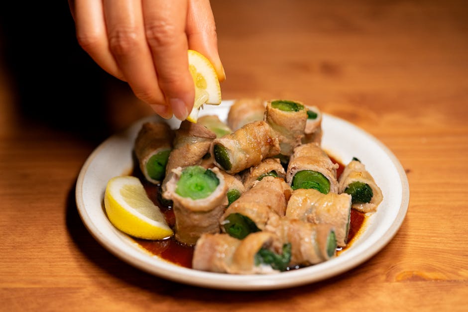 Svinekoteletter med soju- og sitronsaus