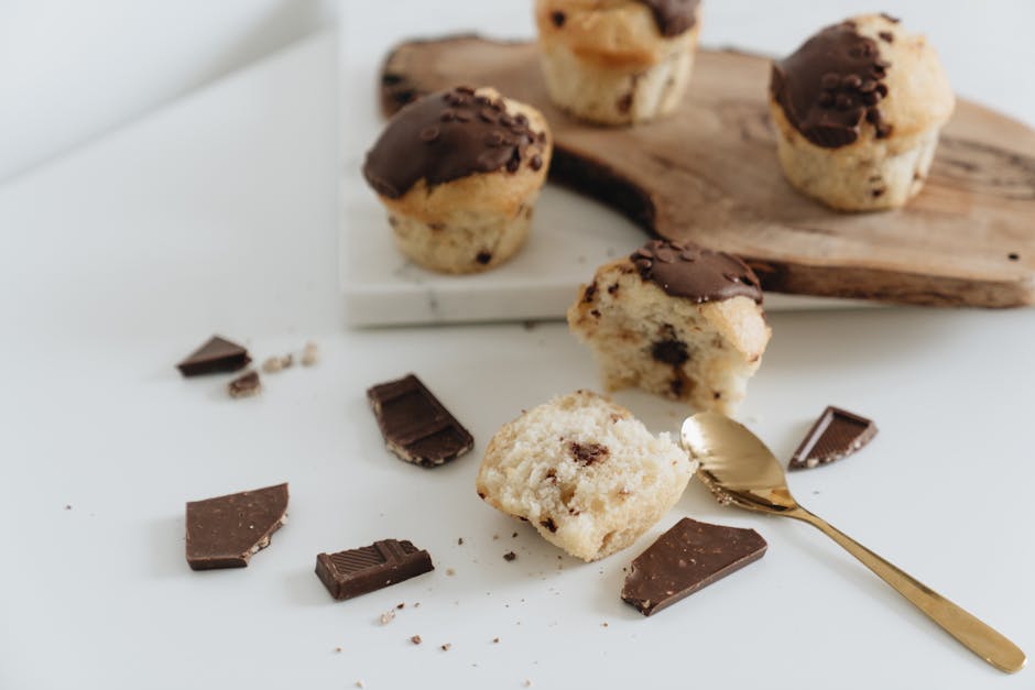 Hasselnøtt- og sjokolademuffins