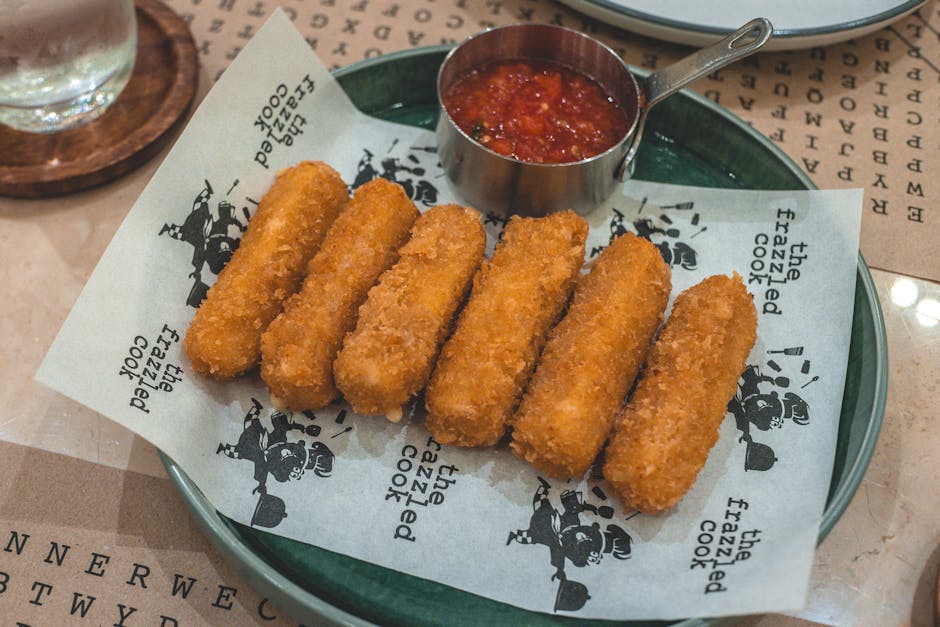 Ovnsbakte mozzarella-sticks med redusert fett