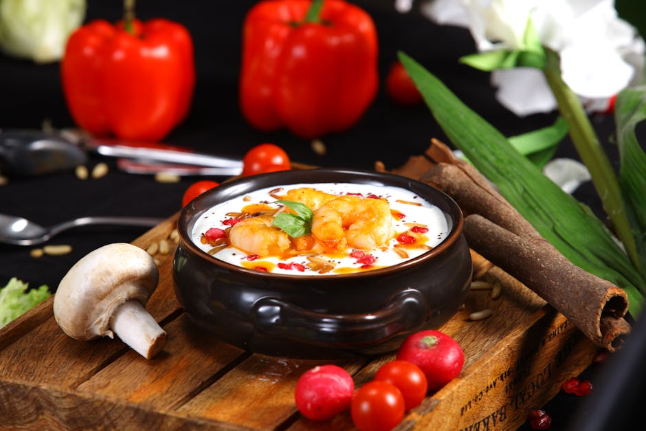 Kremet sommersuppe med mais og paprika