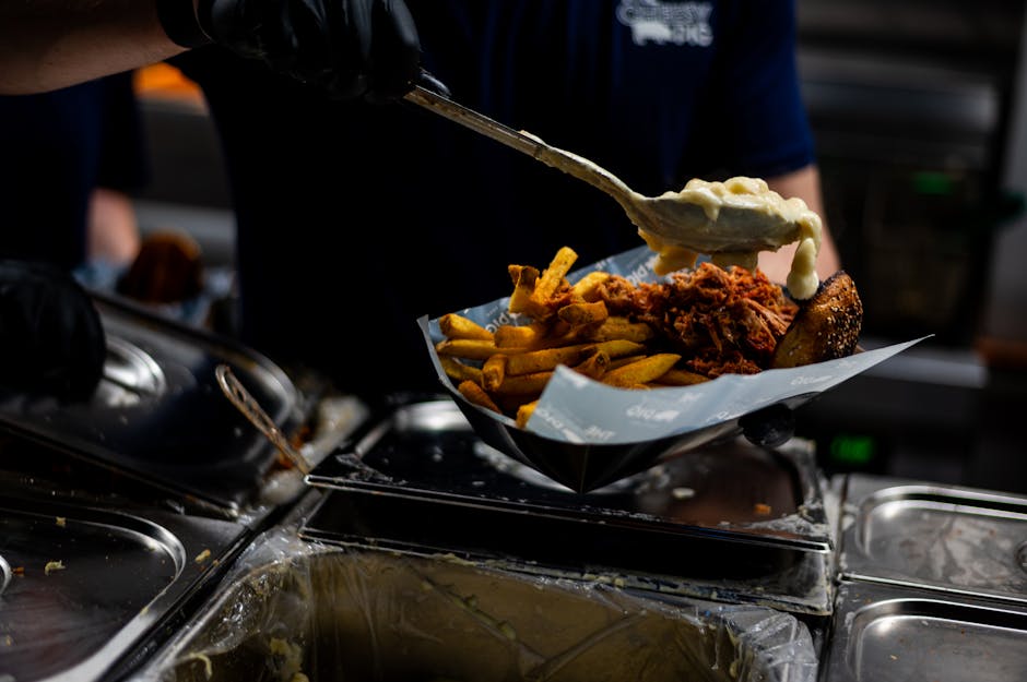 Pulled Pork Totchos med Cheddarsaus