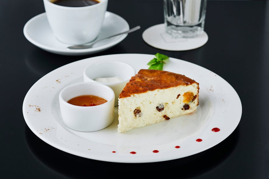 Kremet rosinostekake med marengs